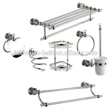 7 PCS Soild Brass Wall Mounted Brass Bathroom Accessories Set For Hotel