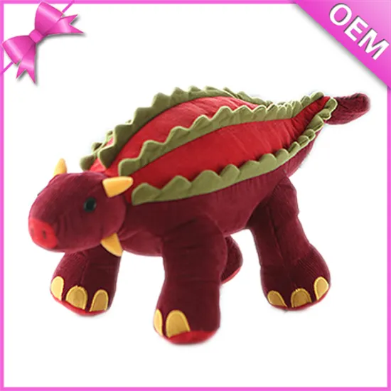Hot Sale Stuffed Children Toy Soft Plush Red Dinosaur