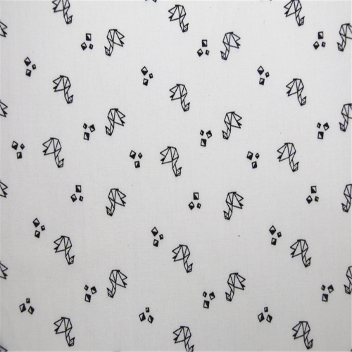 Paper Crane Printed With Rayon Plain Fabric