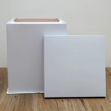 White tall cake box