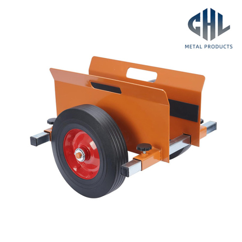 Транспортная тележка с регулируемой зажимной панелью из оранжевой стали