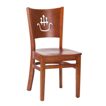 Crown Back Solid Wood Chair