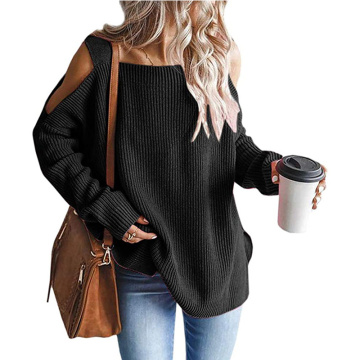 Sweaters de gran tamaño de hombro frío para mujeres