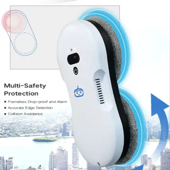 Ultra Thin Auto Water Spray Window Cleaning Robot with 2800Pa Suction