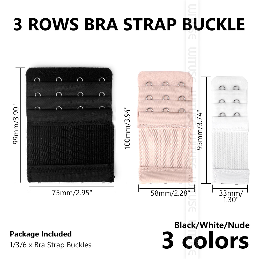 Women Bra Strap Extender 2 3 Rows 2 3 4 Hooks Bra Extenders Clasp Strap Underwear Sewing Tools Intimates Accessories 3 Colors