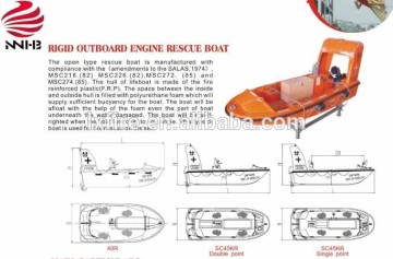 6 PERSON RIGID OUTBOARD ENGINE RESCUE BOAT