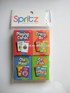 Customized paper playing cards , Durable promotional kids paper game card