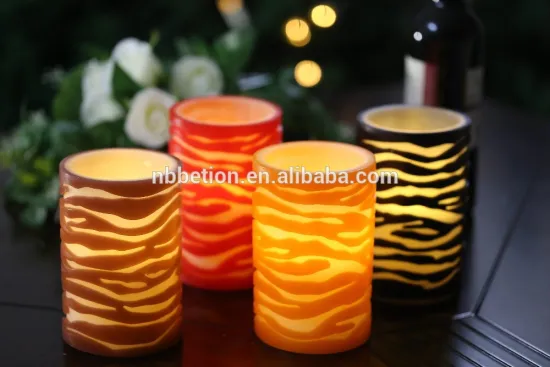 led candle light 4pcs flameless flickering carved led candles for home deocation