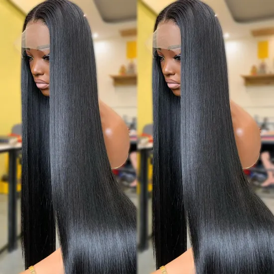 100% Unprocessed Bone Straight Indian Human Hair Wigs 10A Full Lace Virgin Remy Hair