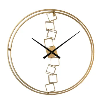 Luxury Nordic Gold Modern Metal Frameless Wall Clock for Home Decor