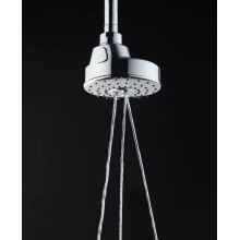 Round chrome water saver rain top shower head