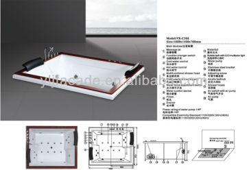 Ceramic Hydromassage Bathtub VK-C308