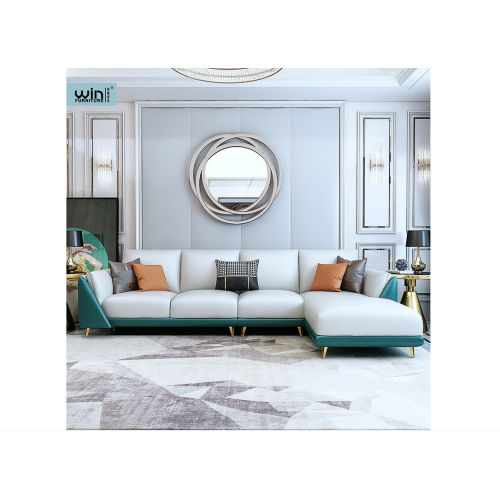 Green Light Luxury Sofa Set Metal Frame