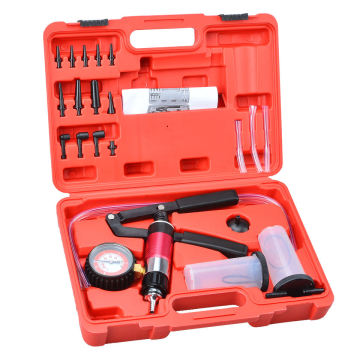 21 pezzi Kit tester a pistola a pistola a vuoto tenuto a portata di mano per sanguinamento e sanguinamento del fluido freno (motocicletta/auto/camion)