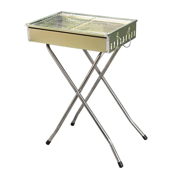 Portable Outdoor Camping BBQ Grill: Foldable Stainless Steel Charcoal Grill