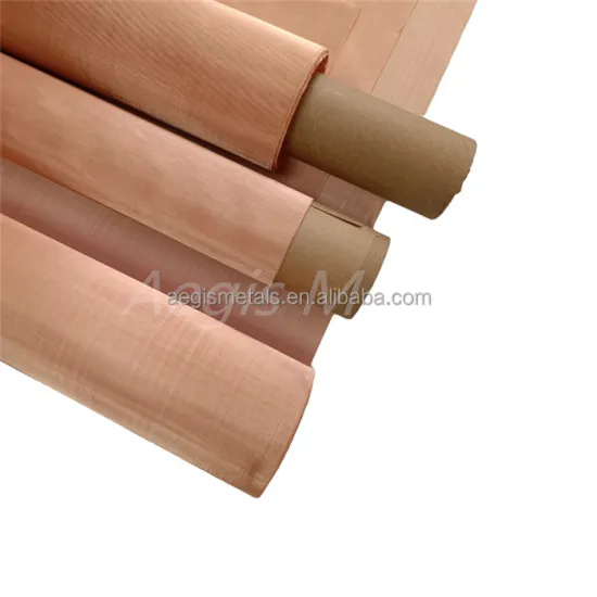 Phosphor Bronze Woven Mesh for EMI/EMF/RF Shielding (200-300 Mesh, 10-50 Microns)