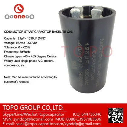single phase electric motor capacitors