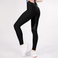 Pantaloni classici di silicone equestri da donna nera