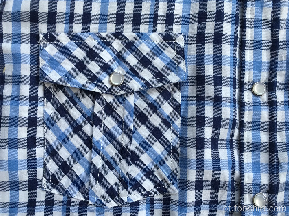 Camisa masculina para cor azul