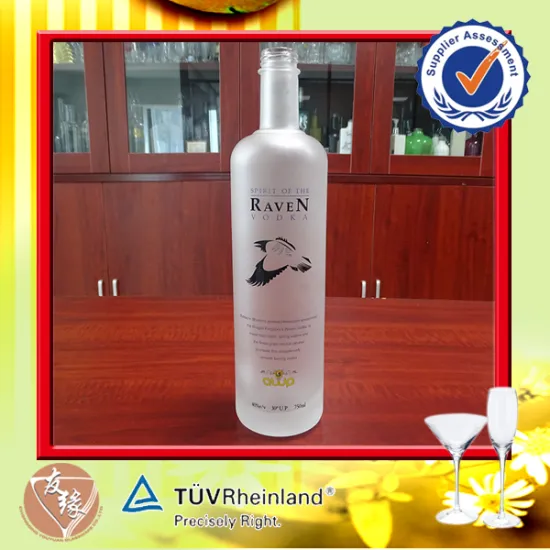 cylinder shape frosted color tequila gin 750 ml liquor bottle with screw cap