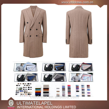 High quality Custom bespoke tailored made MTM overcoat for men