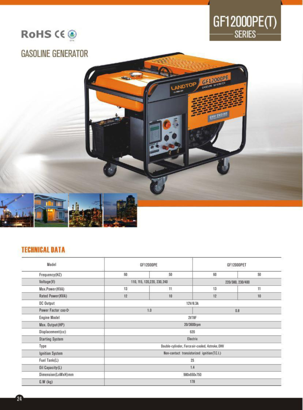 10kw gasoline generator