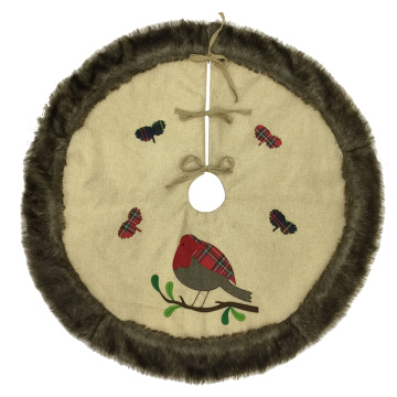 Christmas cuckoo hessian tree skirt