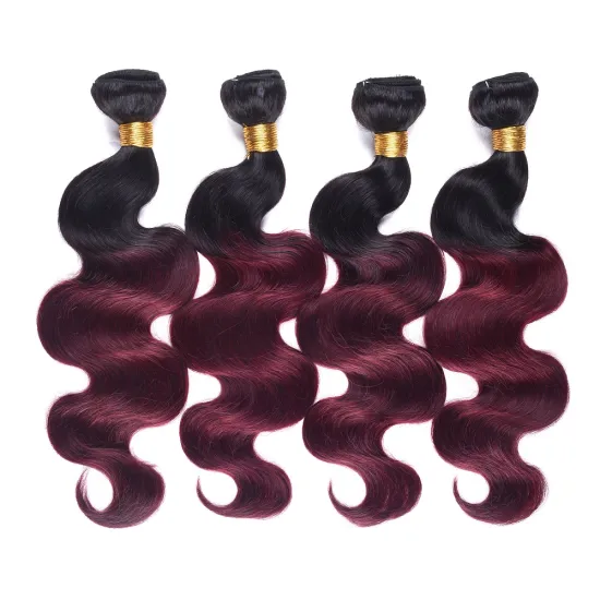 fast Shipping Brazilian body Wave Hair Weave Bundles Color 1b/99j Human Hair 10-24 inch Remy Hair Extension