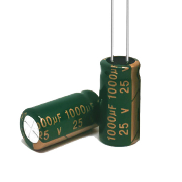 China Manufacturer OEM/ODM 25V 1000UF 1 Farad Low ESR DIP Aluminium Electrolytic Capacitor in Stock
