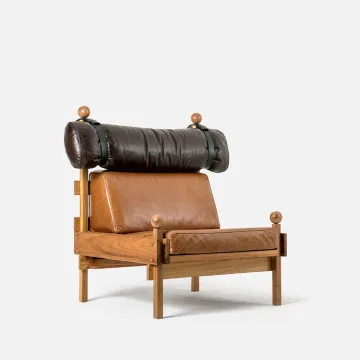 Light Walnut Armchair Crafted for Comfortable Reading