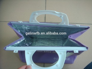 YIJUN 2016 customize print plastic handle non woven fabric food delivery thermal bags