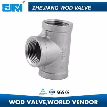 China high quality 304 stainless steel reducer tee