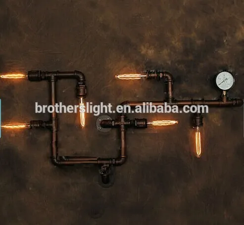 New Vintage Industrial Edison Pipe Style Art Luminaire Loft Wall Light Steampunk Furniture