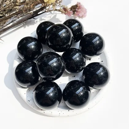 Wholesale Natural Black Obsidian Mini Spheres