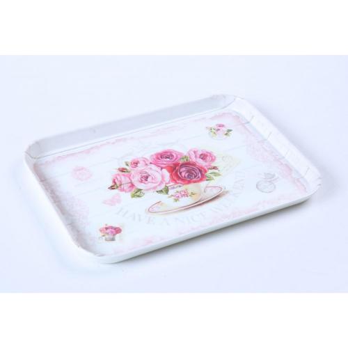 classic rectangular tray with decor