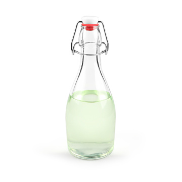 Clear 500ml 16 oz Swing Top Glass Beverage Bottle