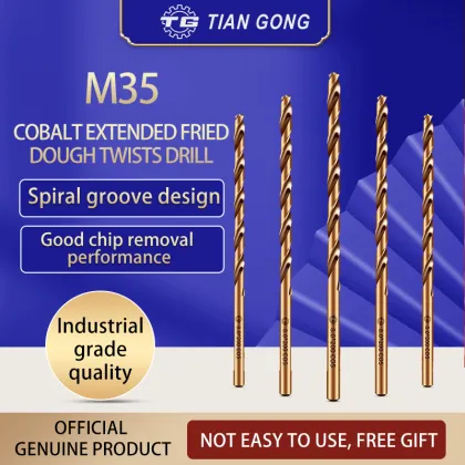 TG HSS M35 5% Cobalt Carbide Drill Bit Stainless Steel Mold Steel Straight Shank Twist Drill Bits Lengthened