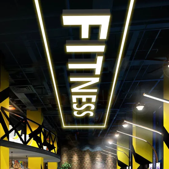 Modern Creative ABCD Decorative LED Letter Chandelier for Office Ceiling