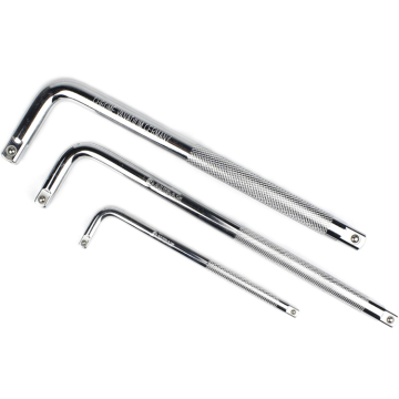 1/2 "," 3/8 ", dan" 1/4 "L-Type Handle Chrome Spanner Wrench Wrench Driver Curved Rod Extension Bar: Tajuk Enjin Carian