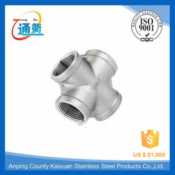 casting female threaded 3 inch stainless steel cross