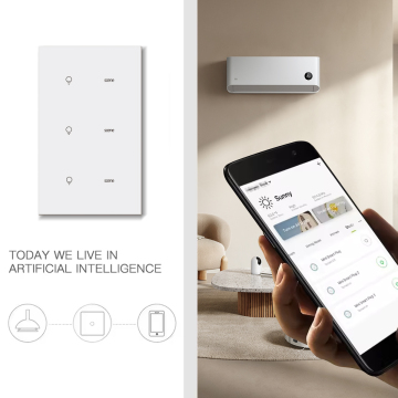 2024 CE RoHS EU/UK Compatible 86mm Glass Wall Touch Light Switch for LED Lights