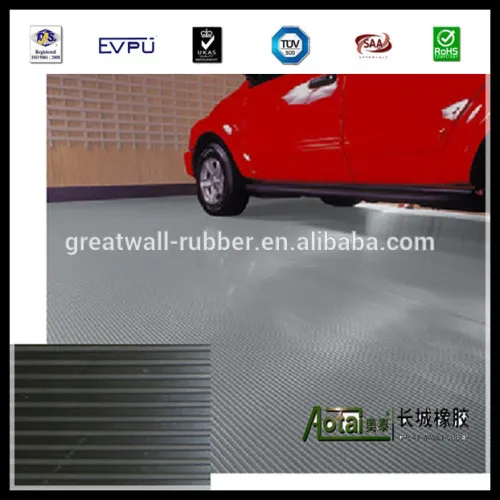6mm Thickness Flat Fluted Rubber Flooring Mat, High Quality 6mm