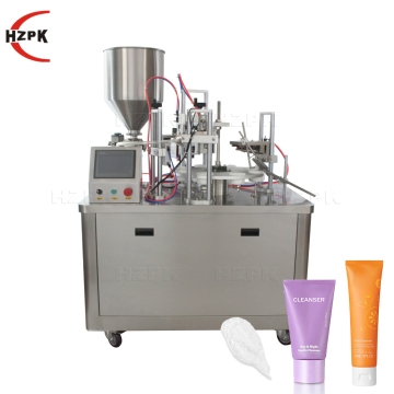 HZPK Semi-Automatic Cosmetic Cream Soft Tube Filling and Ultrasonic Heat Sealing Machine