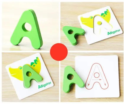 Wooden Aninal Alphabet Puzzle Toys