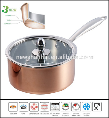 Copper clad sauce pan