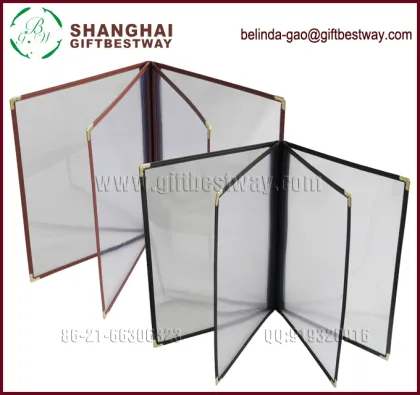 Three panels with 6 views types of plastic folders types of plastic folders