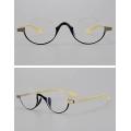 Half Frame Black Round Designer Glasses Sale