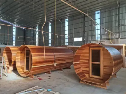 Outdoor Barrel Sauna Wood Steam Sauna Room