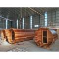 Tashqi bochkadagi sauna yog'ochlari sauna xonasi