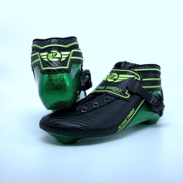 Sport New Green Carbon Fiber Speed Inline Roller Racing Colorful Boot: High Performance Athletic Gear